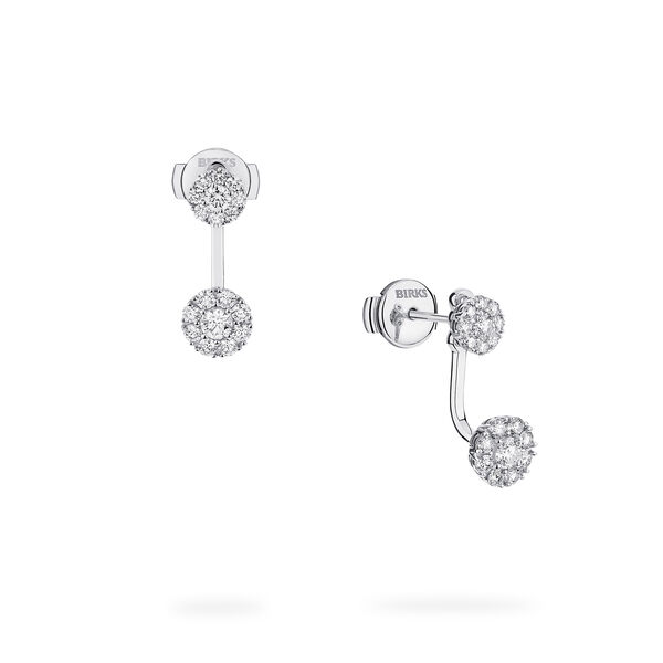 Diamond Cluster Jacket Earrings, Small